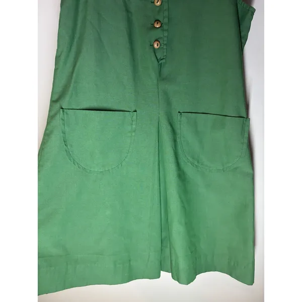 Vintage Girl Scout USA Uniform Jumper Sz10 Dress Green Sleeveless W/pants‎ Sz12 - Image 2