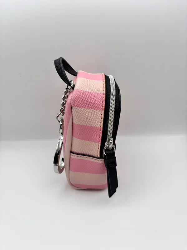 Victoria's Secret heritage stripe mini backpack keychain - Image 2