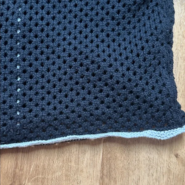 Abercrombie &‎ Fitch Black Knit Shorts Sleeve Cardigan with White Edging Size XS - Image 8