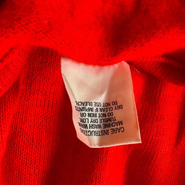 Vintage ‘80s Moorewear Rockmont Summer Camp Red V-Neck Pullover Unisex Sweater - Image 8