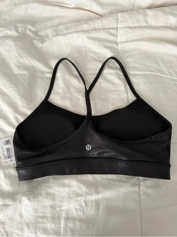 lululemon athletica Black Shimmer Strappy Sports Bra - Image 4