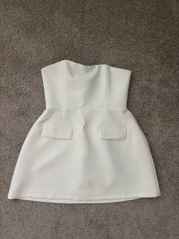 Odd Muse Strapless Dress White Size M - Image 8