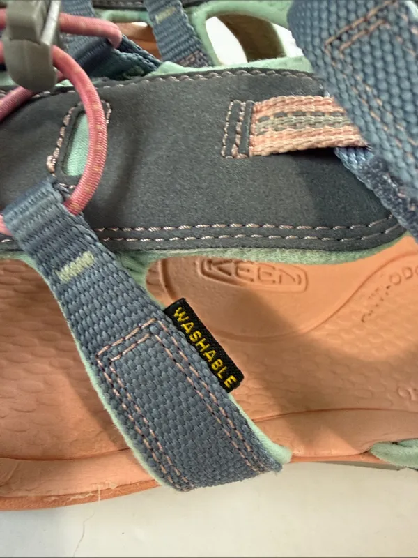 Keen Women’s Closed-Toe Sandals in Green, Coral and Gray - Image 4