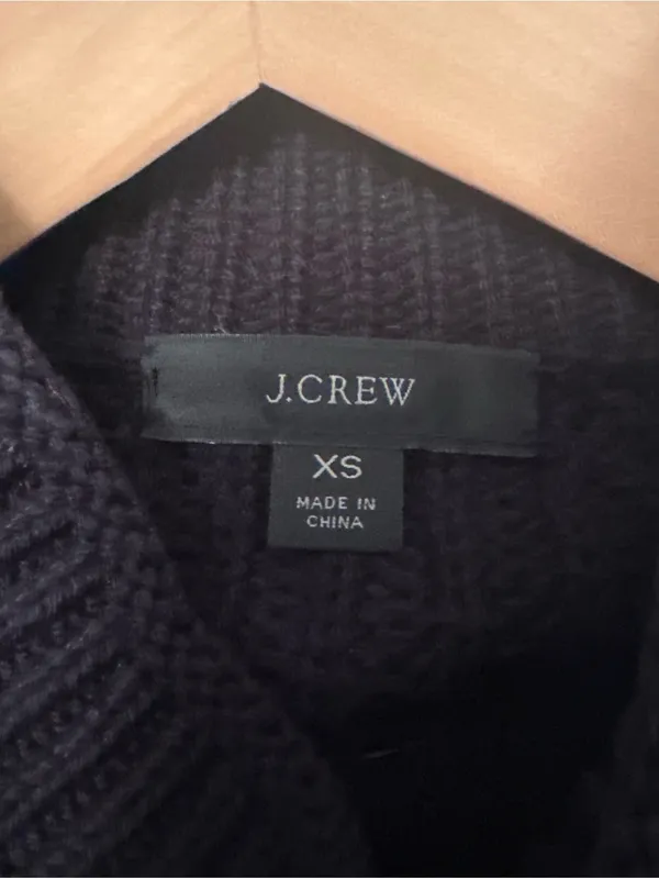 J. Crew Black Chunky Knit Turtleneck Sweater - Image 2