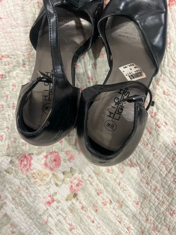 Black Women's Block Heel Mary Jane Pumps - Image 3
