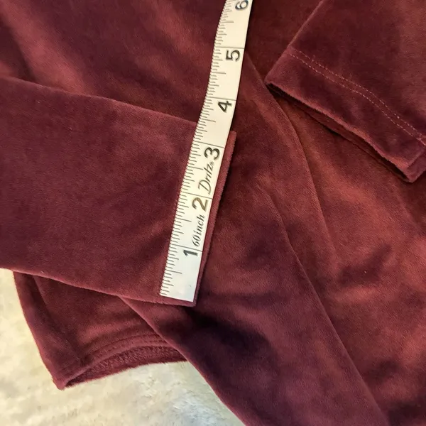 New American Eagle Womens Medium Long Sleeve Soft Velour Snap Closure Bodysuit - Image 4