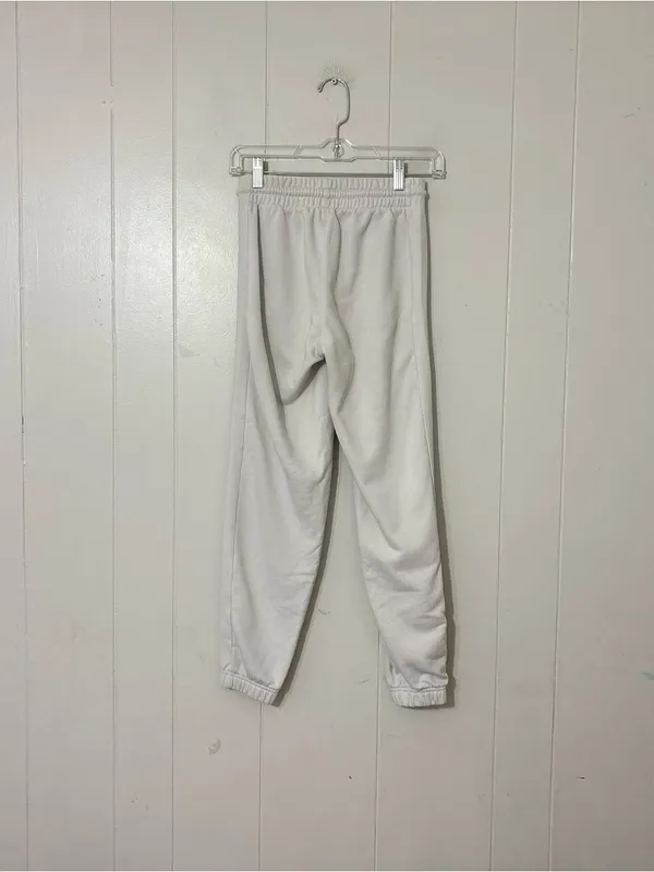 TNA Aritzia Cozy Fleece Jogger Sweatpants Womens XXS Ivory Cream High Rise - Image 9