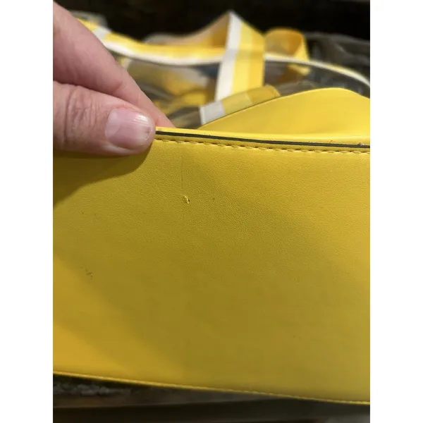 Large Yellow Trimmed Clear Bag Stadium Tote Game Day Beach Concert Sports Vacay - Image 7