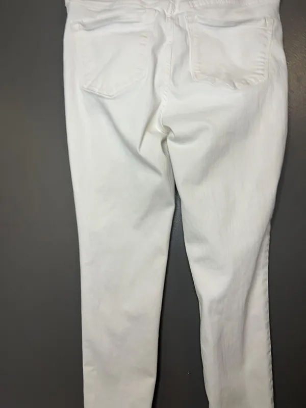 Old Navy Jeans Womens 8 Regular White Mid Rise Rockstar Skinny Stretch Denim - Image 6