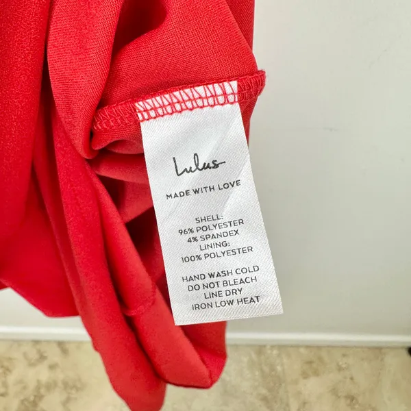 Lulus Keeper of My Heart Red One-Shoulder Maxi Dress Formal Stretch XL NWT - Image 11