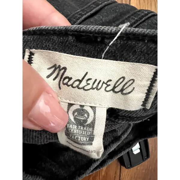 Madewell The Perfect Vintage Straight Jeans gray raw hem Size 29 DRM - Image 5