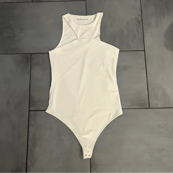 Abercrombie & Fitch Tank Bodysuit in White - Image 2