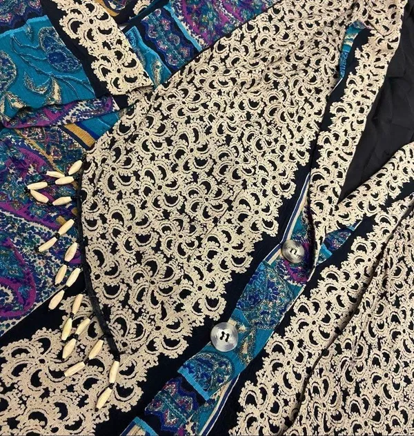 Vintage 80’s Michael Taylor Paisley Print Rayon Blazer Jacket - Image 9
