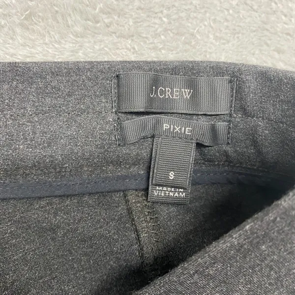 J Crew Pants Womens Small Gray Pixie Back Zip‎ Viscose Skinny Mid Rise Office - Image 6