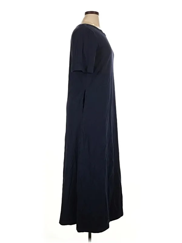 Boutique Merokeety Womens Navy Blue Short Sleeve T-Shirt Maxi Dress with Pockets XXL - Image 4