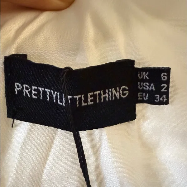 Pretty little things White Frill Detail‎ Pleated Skater Dress - Image 5