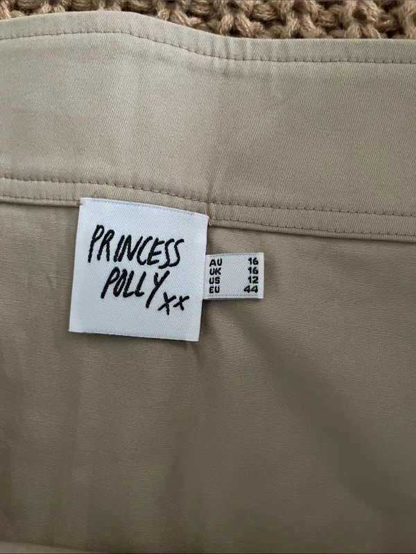 Princess Polly Neutral Beige Mini Skort - Image 2