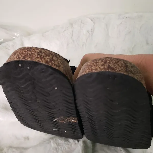 Black Leather Upper Mules Size 8 - Image 6