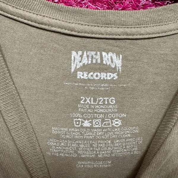 Death Row Records Hip Hop Tan Tshirt size 2X - Image 4