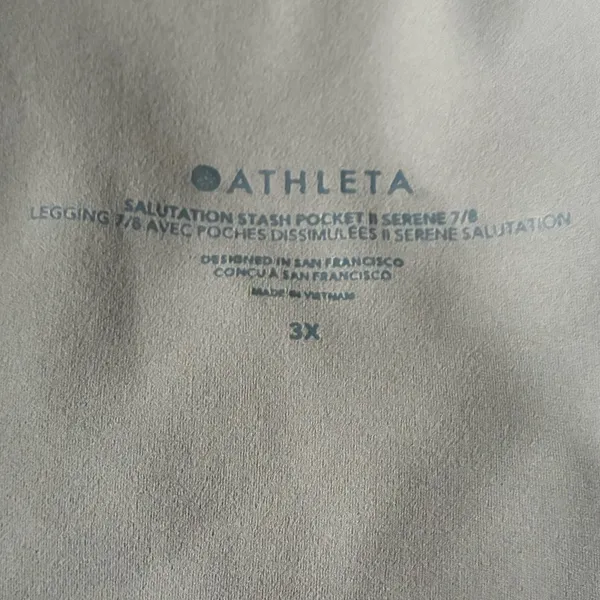 Athleta Grey Serene Salutation Stash Pocket Leggings with Patterned Stripe 3X - Image 12