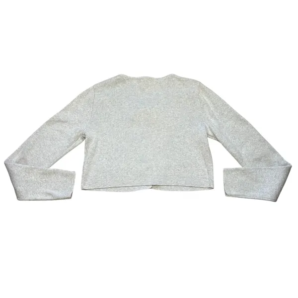 John Galt Brandy Melville‎ Gray Button Front Cropped Cardigan Sweater Womens S - Image 2