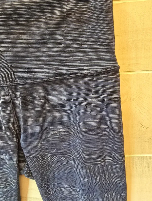 {8} Lululemon Wunder Under Hi-Rise 1/2 Tight Crop Legging Linear Flux Battleship - Image 5