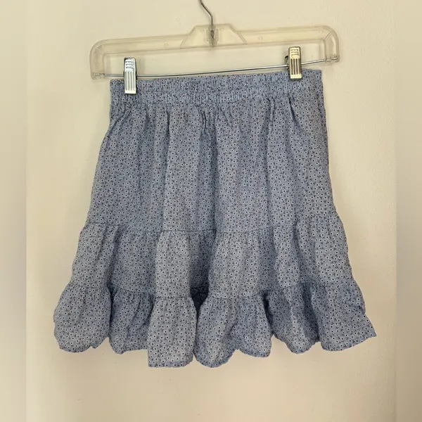 Princess Polly blue floral ruffle skirt size 4 100% cotton - Image 6