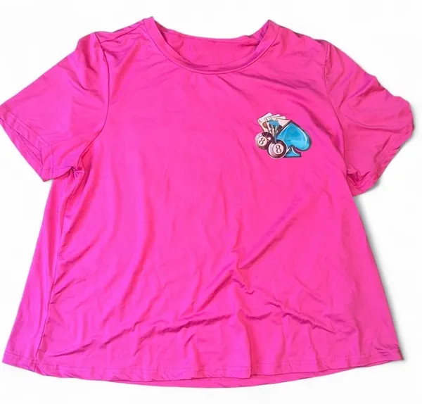 SHEIN Curve Pink Graphic T-Shirt Size 1XL - Image 2