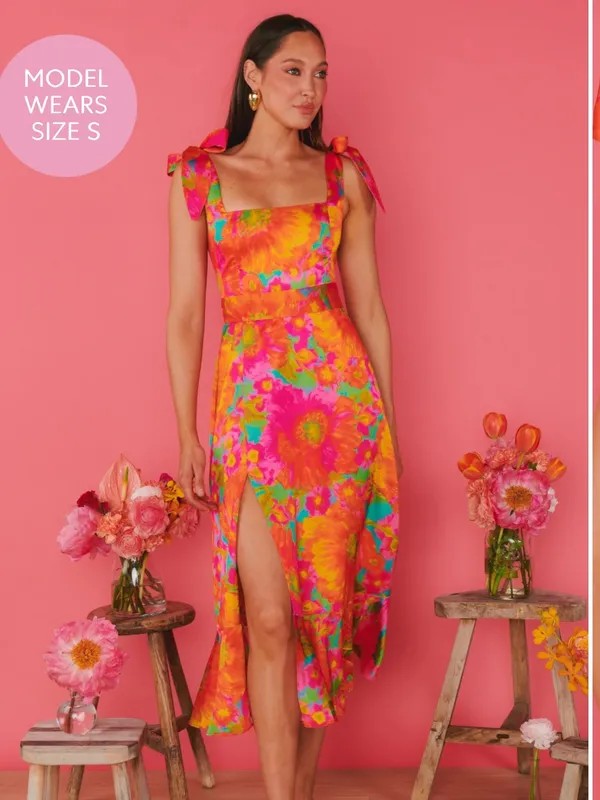 Show Me Your Mumu Garden Midi Dress Miss Malibu, EUC, Medium, MSRP $198 - Image 3