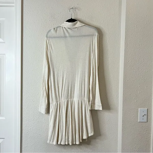 Free People X REVOLVE Lively Long Sleeve Romper Cream Oatmeal Size Medium - Image 7
