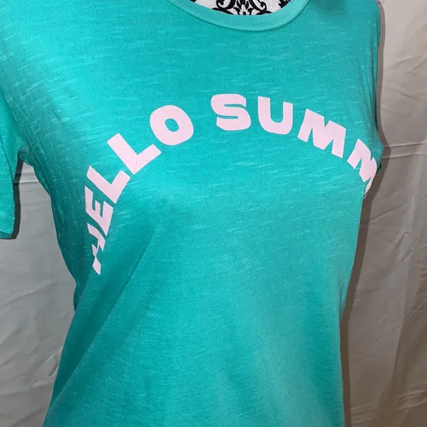 NWT!! Billabong Women's Short Sleeve Hello Summer Graphic Tee Size Large - Image 3