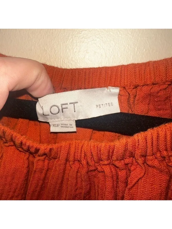 Loft Peasant Top Smocked XS - Image 4