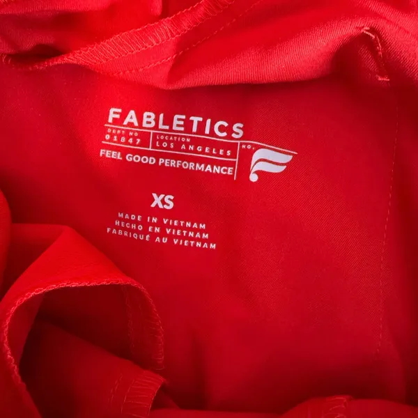 Fabletics High-Rise On-Call Scrub Joggers Goji Red Pants XS Regular Extra Small⁠ - Image 4
