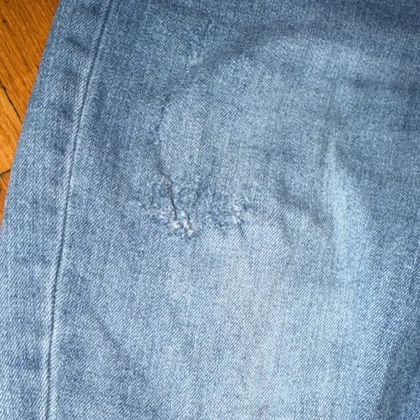 Harper High Rise Distressed Blue Jeans - Image 5