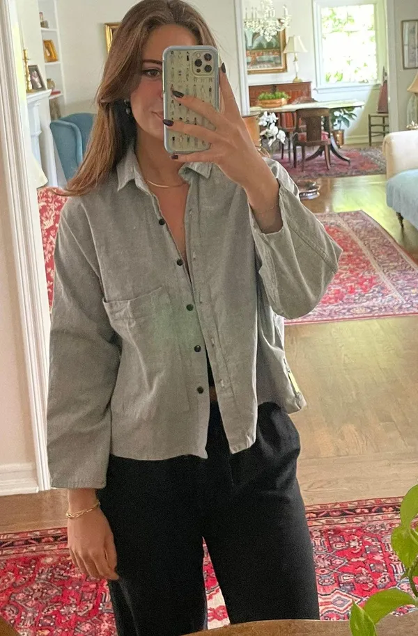 Retro one pocket button down shirt Blue Size M - Image 2