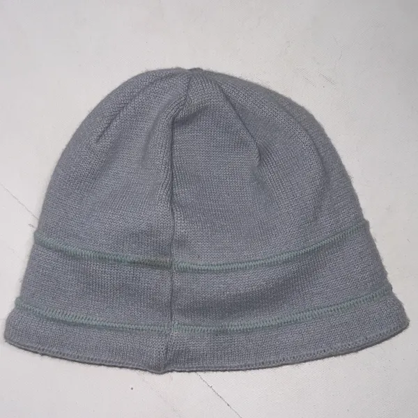 The North Face 100% Wool Blue Stripe Ski Hike Outdoor Warm Beanie Hat‎ Toboggan - Image 3
