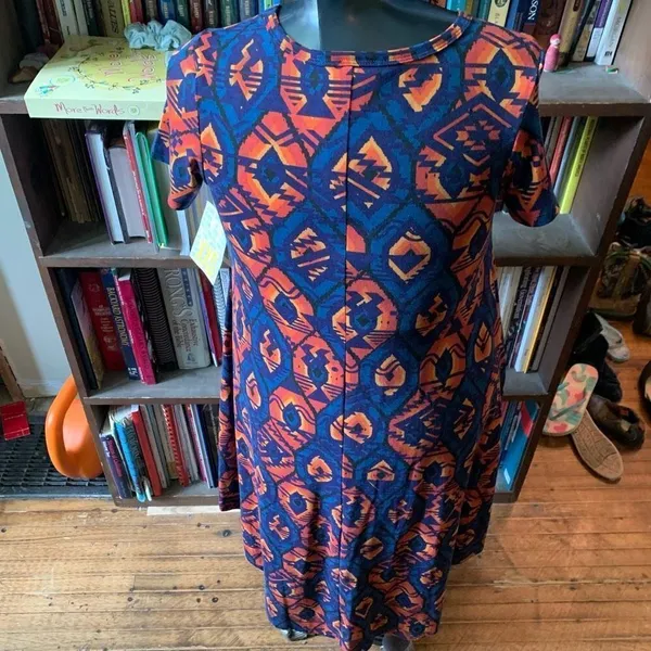 Lularoe southwest multicolored knit travel high low XXS dress - Image 2