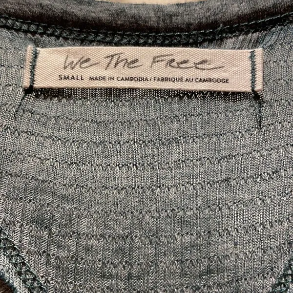 Free People Citrine waffle thermal cotton Top - Image 5