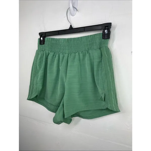 Adidas Women's Pacer Woven High Rise 3" Training Shorts Green Large 3” - Image 2