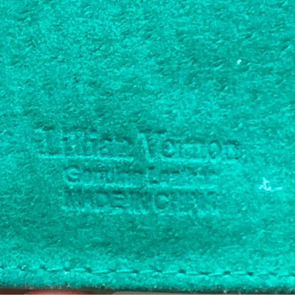 Vintage 1990'S Lillian Vernon Teal.Green Suede Change Purse Wallet - Image 2