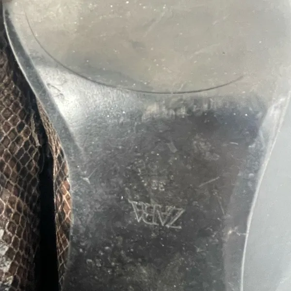 Zara‎ Brown snakeskin loafers size 6 - Image 8