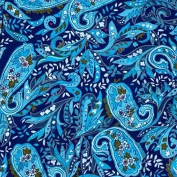 Vera Bradley Blue Daisy Paisley Kelsey Bell Sleeves Flutter Top, M SRP: $60 - Image 8