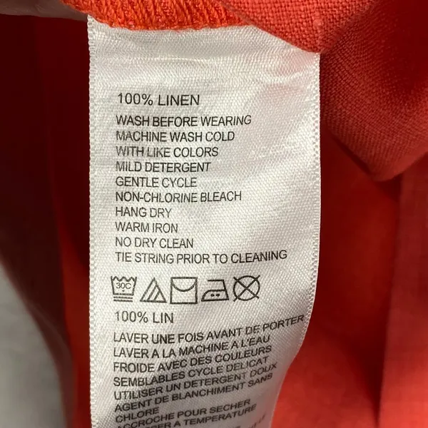 Tommy Bahama womens S Linen‎ Dress Sleeveless Coral Halter Neck Casual Sundress - Image 5