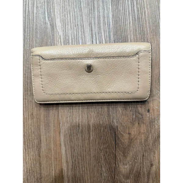 Marc Jacobs Beige Leather Wallet Snap‎ Closure Card Holder Zip Pocket - Image 2
