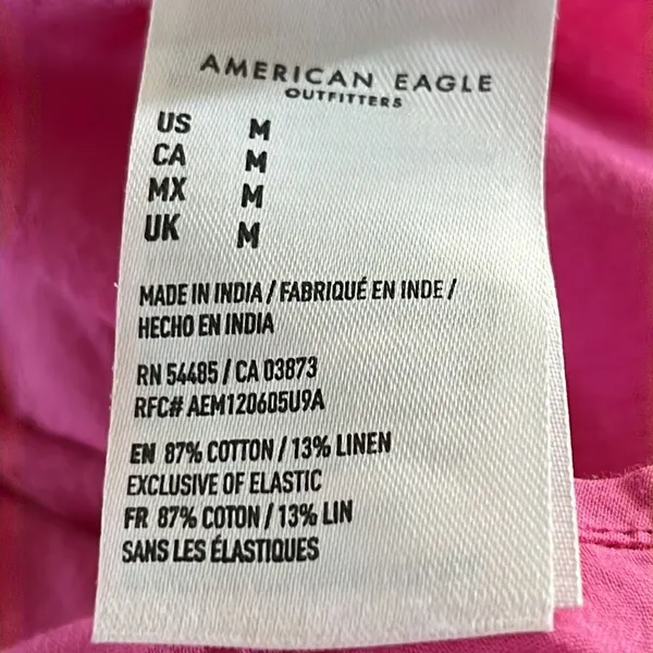 American Eagle Pink Lined Sundress with Adjustable Straps & Front Buttons-Medium - Image 10