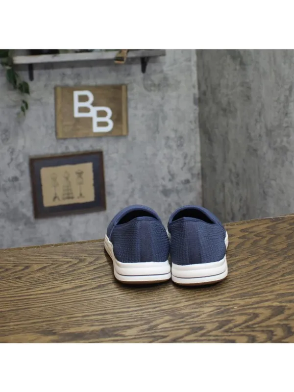 NWT Clarks Breeze Stretch Cloudsteppers Slip-On Loafer 26182066 Navy Blue 6W - Image 12