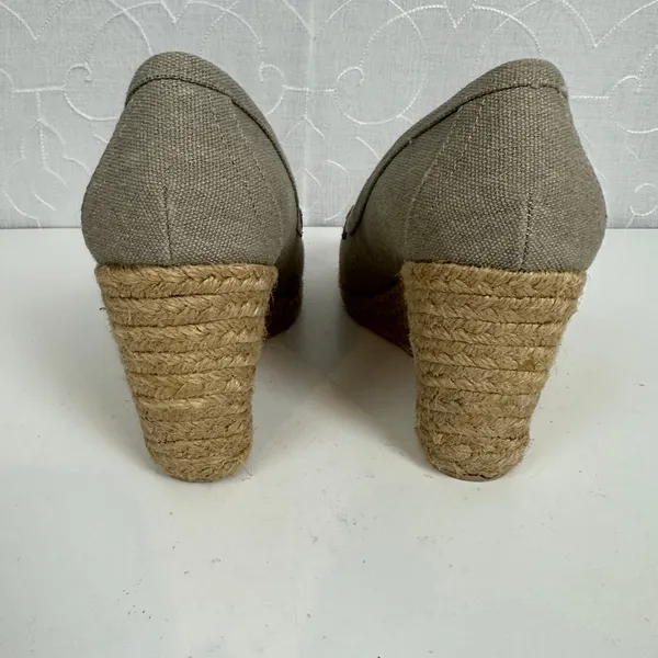 GH Bass Womens Loafers Size 8 Brown Penny Casual Slip On Wedge‎ Heel Espadrilles - Image 7