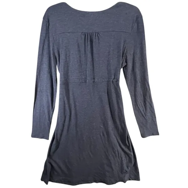 Old Navy Y2K Babydoll‎ Dress Womens L Blue Modal Blend Empire Waist Soft Stretch - Image 5