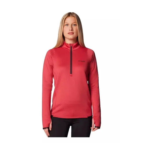 Columbia Women's Titanium Crystal Leaf Omni-Heat Helix HZ Pullover Red LRG NWT - Image 7