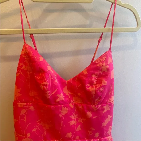 Amanda Uprichard Thaddea Maxi Dress ‎ Pink Floral Women's Dress - Image 4
